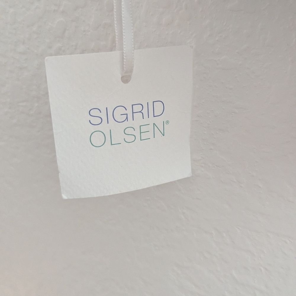 Sigrid Olsen NWT Navy and White Striped XL Linen Pants NWT vacation resort - Picture 11 of 11